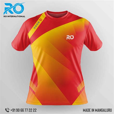 Ro Fs Sublimation Jersey Red Yellow Ro International