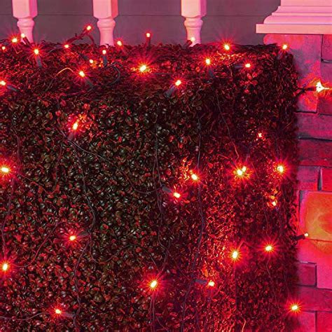 Wintergreen Lighting Red Net Lights Led Mesh Lights Christmas String