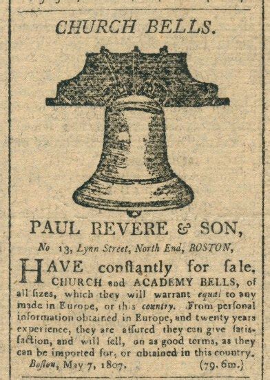 Paul Reveres Church Bell From Religion In Early America National