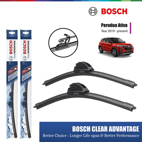 Perodua Ativa 2019 - present Bosch Windshield Wiper Set (22/14'') - auto2u