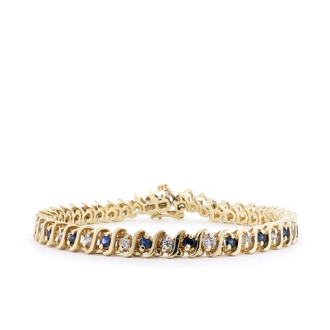 Yellow Gold Sapphire and Diamond Bracelet | New York Jewelers Chicago