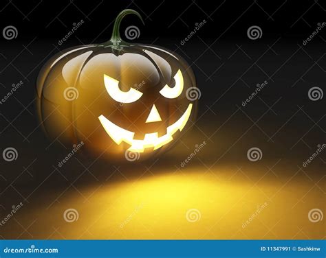 Glowing Halloween Pumpkin Stock Illustration Illustration Of Glow