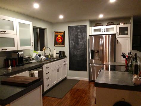 Our shaker kitchens combine traditional kitchen design with modern practicality. Our new kitchen. White shaker cabinets, concrete ...