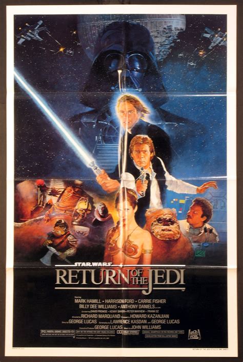 Revenge Of The Jedi Star Wars Original Movie Poster Insert Hollywood