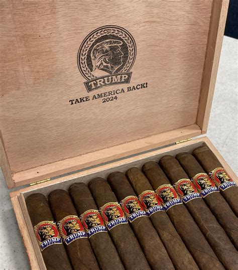 Trump 2024 Presidential Take America Back Cigars Box Of 20 Vallorani Cigars