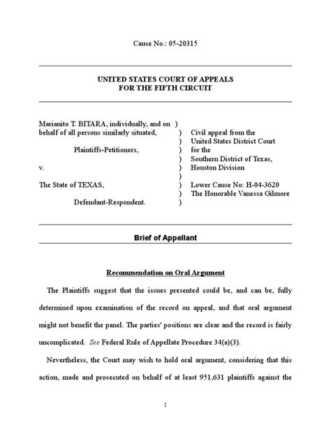 Tx Brief Of Appellant Due Process Clause Precedent Free 30 Day