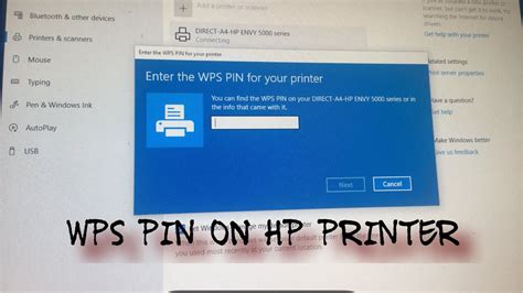 Wps Pin Hp Printer Youtube
