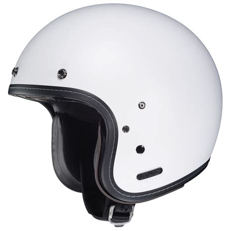 Hjc Adult Is 5 Solid Sf White 34 Open Face Retro Motorcycle Helmet Dot