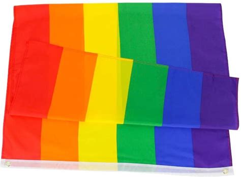 Regenboogvlag XXL X CM LGBT Gay Pride Vlag Groot Regenboog Vlag Rainbow Bol Com
