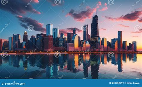 Embark on an Epic Journey through a Futuristic City S Skyline Stock