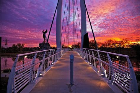Sunset Bridge Wichita Kansas Mickey Shannon Photography