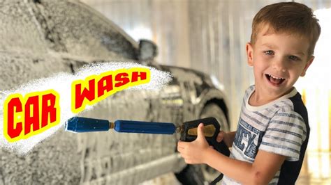 Mark Washes The Car At The Car Wash Funny Video For Kids Youtube