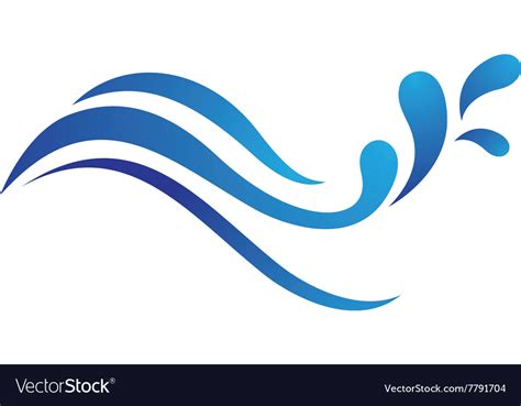 Water Wave Logo Template Royalty Free Vector Image
