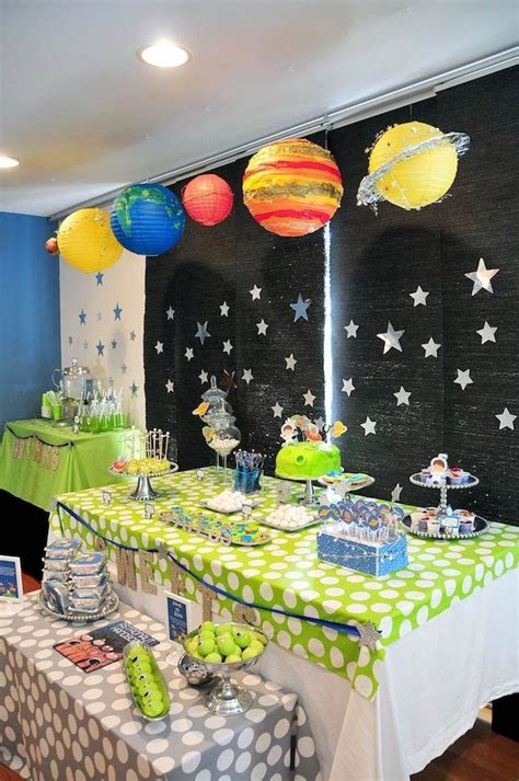 Astronaut Themed Birthday Party Planning Ideas Cake Decor Space
