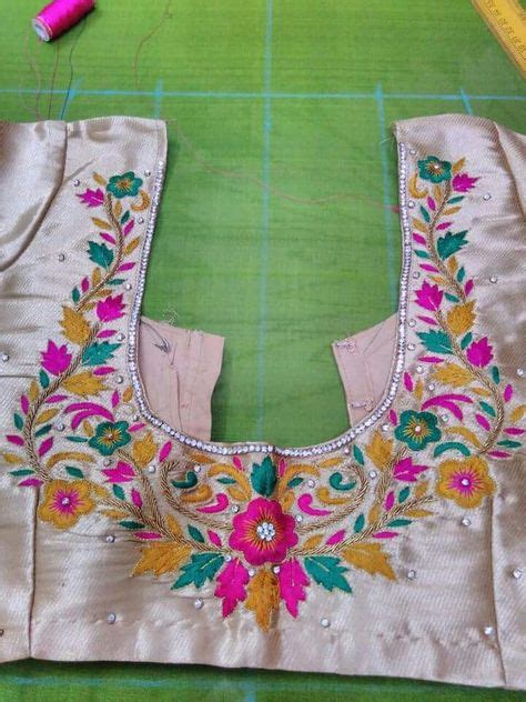 240 Machine Embroidery Ideas Blouse Work Designs Maggam Work Blouse