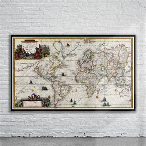 Vintage Nolin World Map 1755
