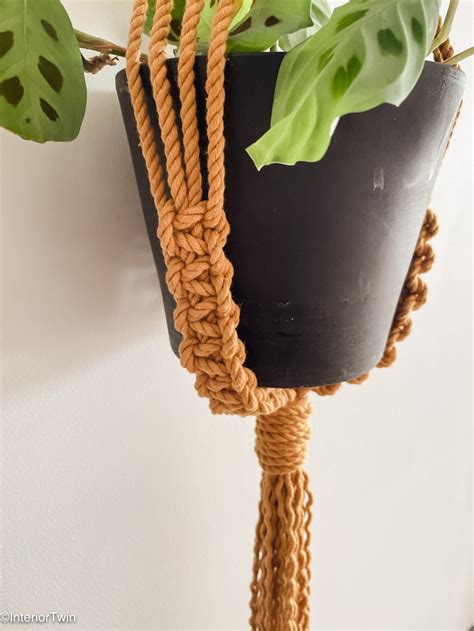 Macramé plantenhanger maken met restjes gratis patroon