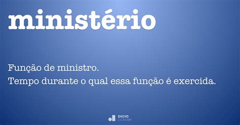 Ministério Dicio Dicionário Online De Português