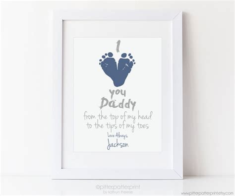 The best ideas for small trinkets and involved projects. New Dad Gift from Baby I Love You Daddy Footprint Art ...