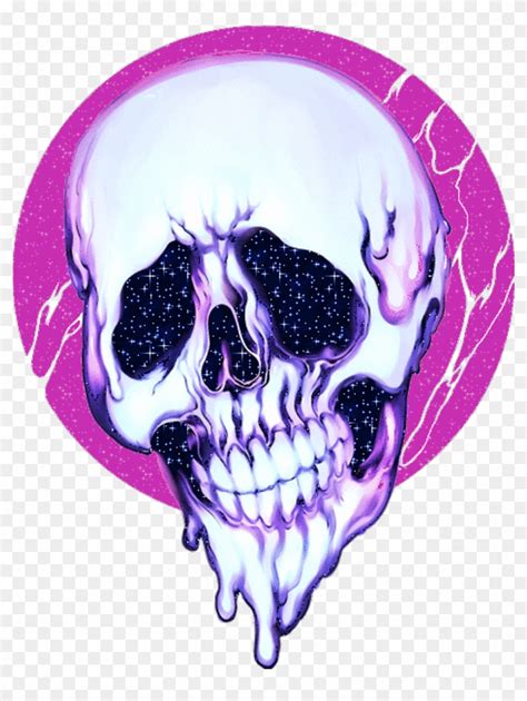 Skull Skeleton Trippy Psychedelic Aesthetic Tumblr Aesthetic