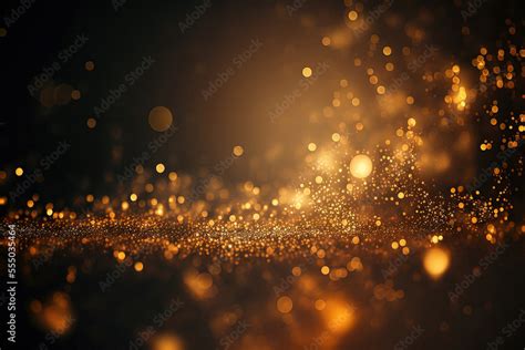 Abstract Luxury Gold Background With Gold Particle Glitter Vintage