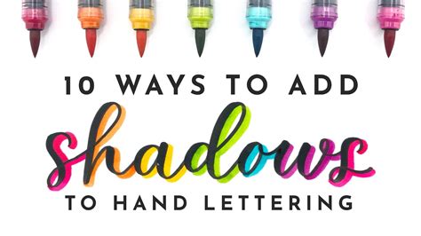 10 Hand Lettering Shadows For Beginners Easy Ways To Add Shading To