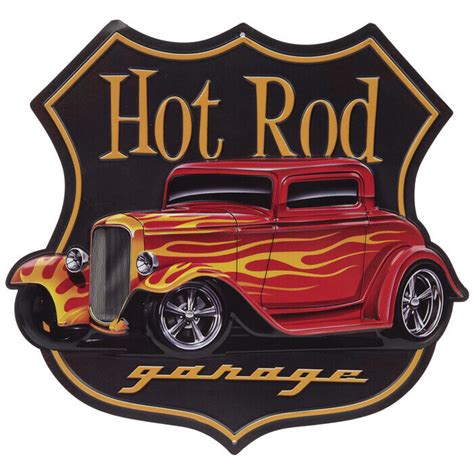 Hot Rod Coupe Garage Metal Sign Buick Chevy Ford Fire Ebay