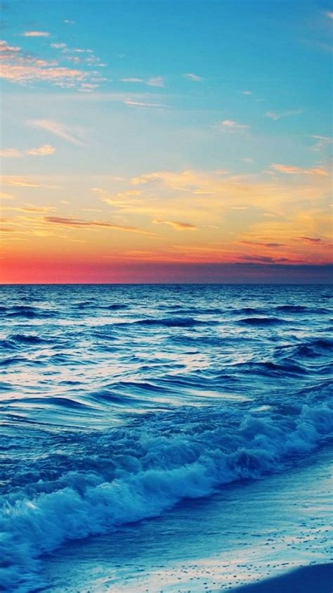 Stunning Ocean Sunset Iphone 6 Wallpaper 35977 Beach Iphone 6 Ocean