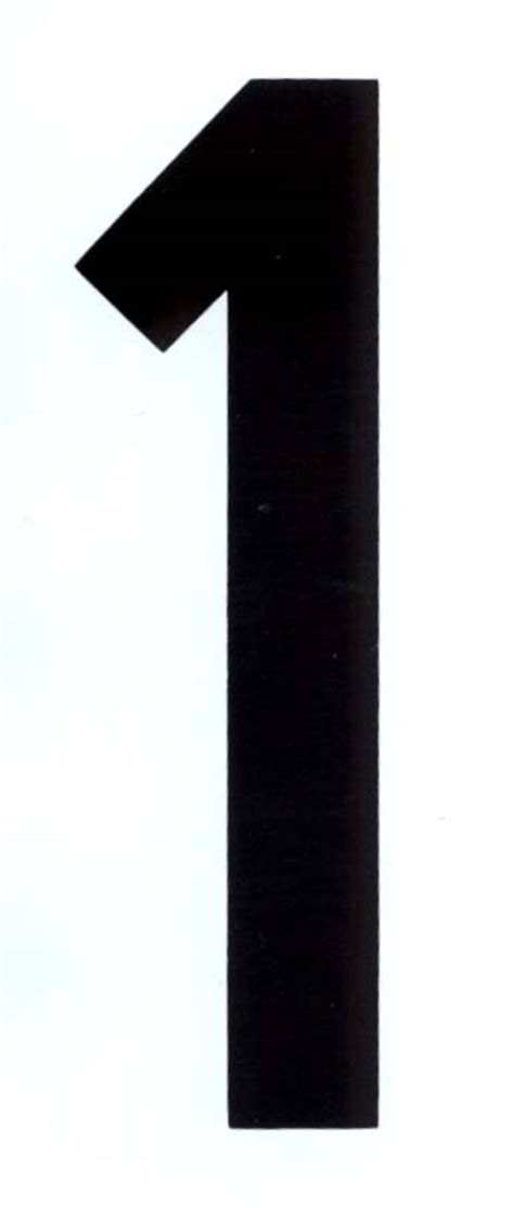 Number 1 Black On White Adhesive 120mm