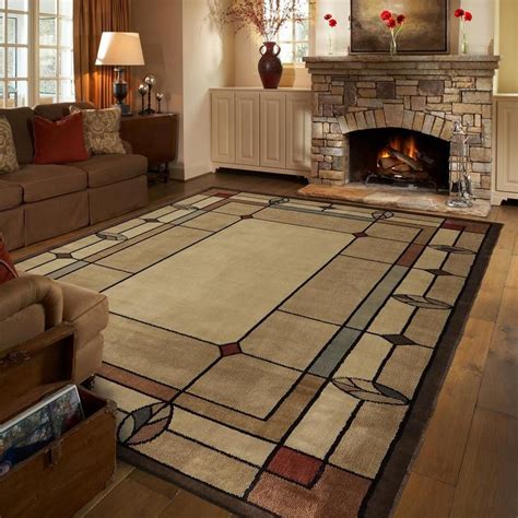 Mohawk Home Leaf Point Brown Indoor Area Rug Common 8 X 10 Actual 7