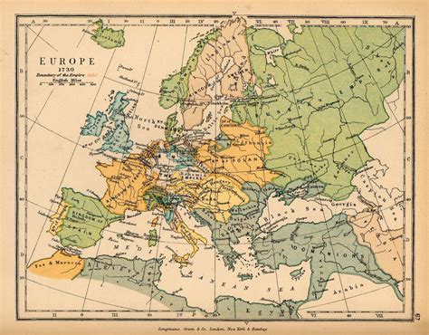 Historical Map Of Europe In 1730 Old Maps Antique Maps Vintage Maps