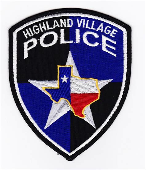 Highland Village Tx Pd Police Patches Texas Police Police Badge