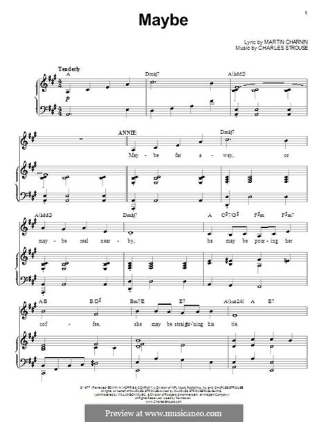 Maybe From Annie By C Strouse Sheet Music On Musicaneo