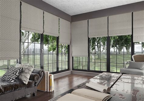 Forsyth Silver Roman Blinds From Style Studio Modern Living Space