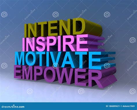 Intend Inspire Motivate Empower Stock Illustration Illustration Of