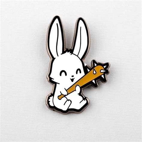 Savage Bunny Pin Funny Cute And Nerdy Pins Teeturtle