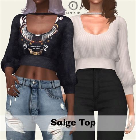 Saige Top At Lumy Sims Sims Updates