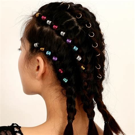 Mix 2 Type Hair Ring 20pcs With 30pcs Circel Bead Hair Braid Dreadlock