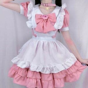 Lolita Dress Maid Costume Ruffle Frill Apron Waitress Fancy Japanese Cosplay New Ebay