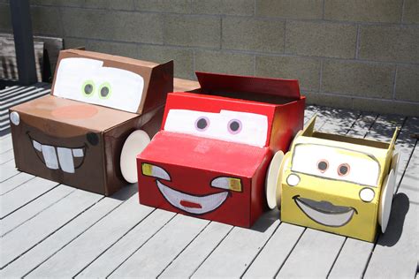Cardboard Box Cars From The Bday Bash Cars Birthday Party Disney