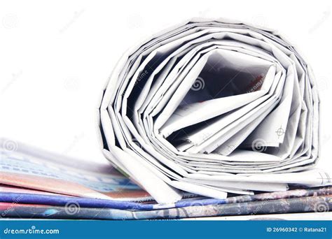 Stack Of Newspapers Stock Photo Image Of Editor Catalog 26960342