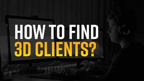 How To Find Clients As A Freelance 3d Artist Youtube