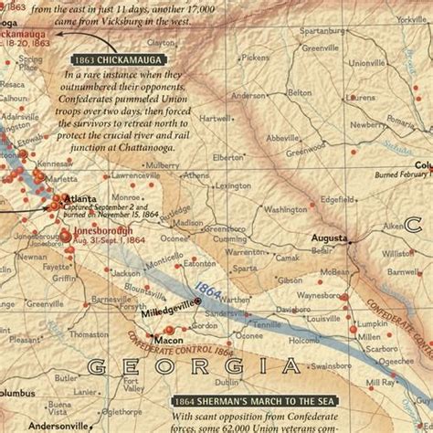 Map Of Battles Of The Civil War National Geographic Maps