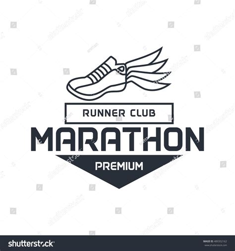 Run Marathon Fun Run Logo Royalty Free Stock Vector 489352162