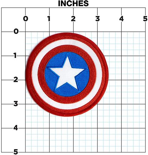Captain America 43019 Captain America Red White And Blue Iron On Patch