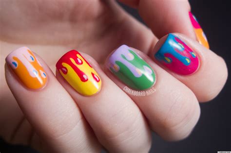 Nail professionals can use social media to supply clients with diy info to hold them over until the at sola reconnected, pureology's jamie wiley shared tips for using social to recruit new clients. DIY Nail Ideas: Paint Drip Nail Art And More Of Our Manicures From This Weekend (PHOTOS) | HuffPost