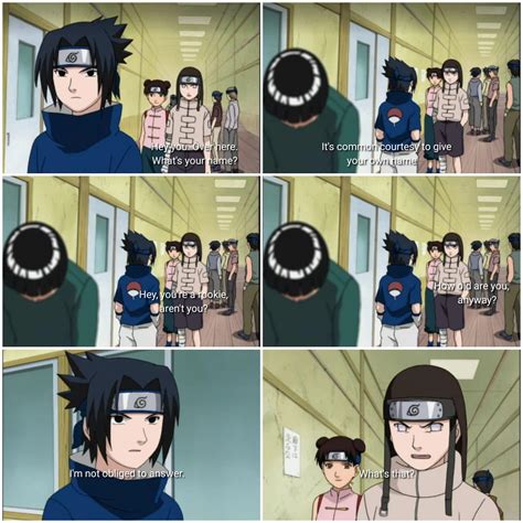 The Only Time That Sasuke Interacted With Neji Throughout The Whole