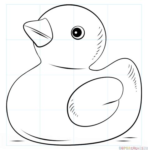 How To Draw A Rubber Duck Step By Step Drawing Tutorials