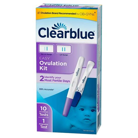 Clearblue Easy Ovulation Kit With Pregnancy Test 10 Ovulation Test