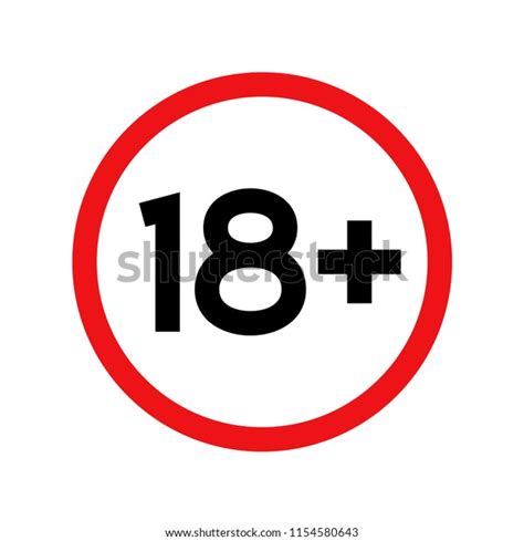 18 Plus Icon Adults Only Sign